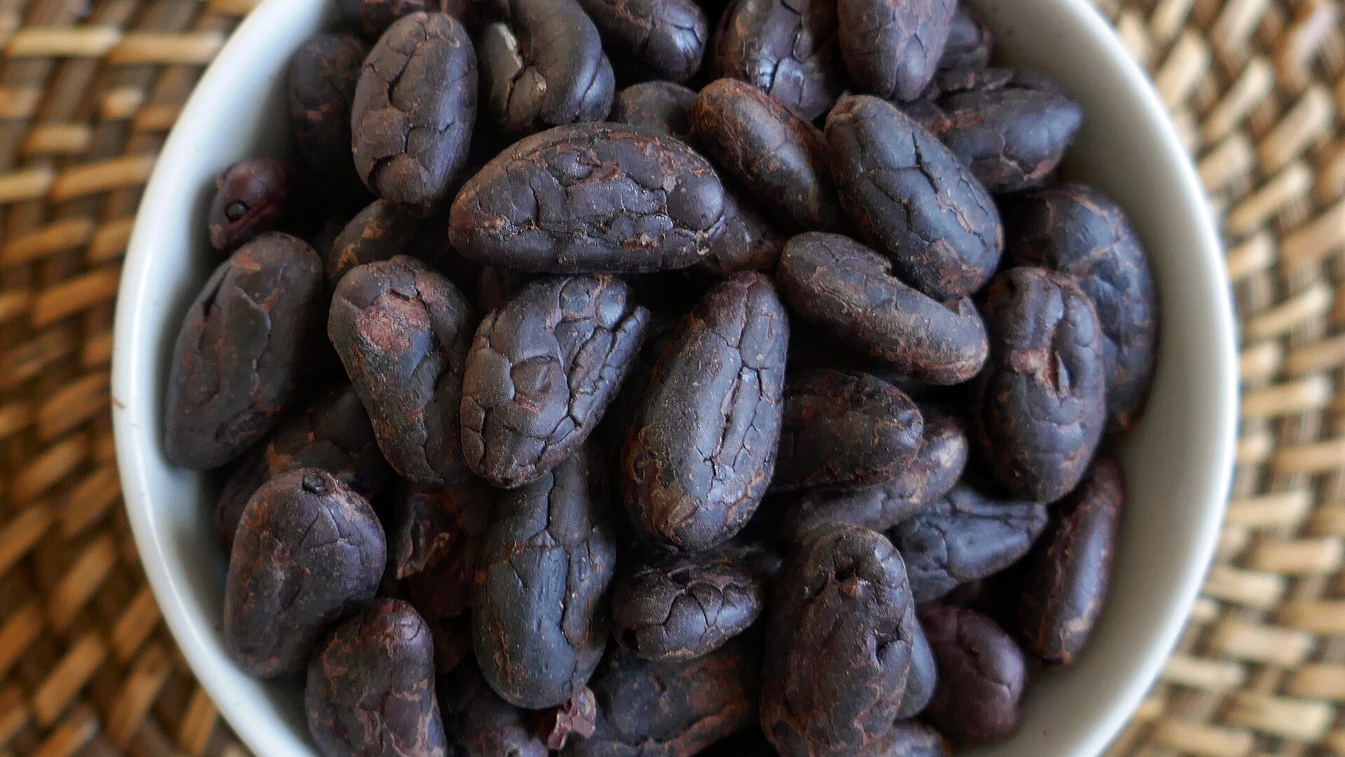 Roasted cacao beans from Sao Tome and Principe