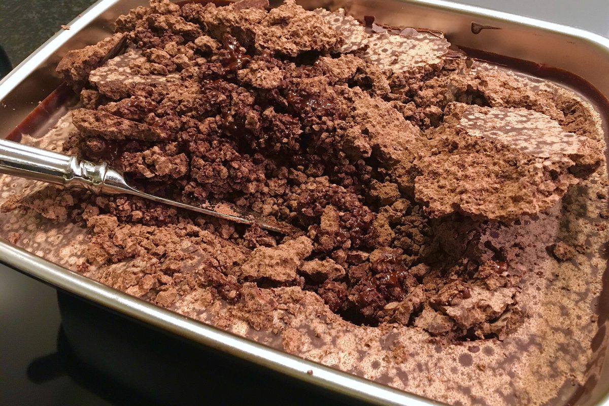 Chalky untempered chocolate texture
